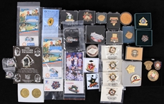 1950's-2000's Baseball Pin Collection - Lot of 70+ w/ World Series, All Star Game, Hall of Fame & More 