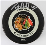 2000s Tony Amonte Chicago Blackhawks Signed ONHL Bettman Hockey Puck (JSA)