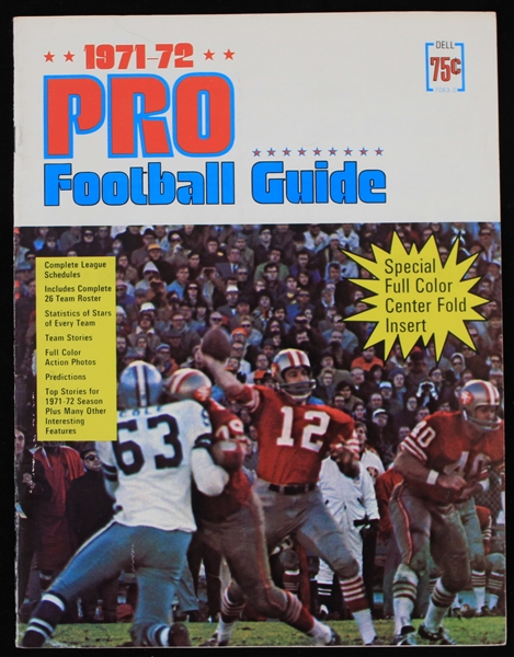 1971-72 Dell Pro Football Guide