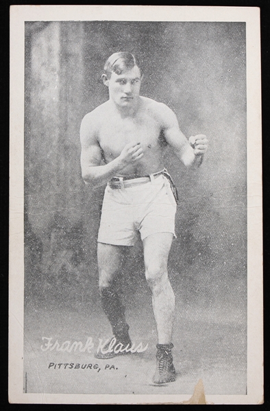 1921 Frank Klaus World Middleweight Champion 3.25" x 5.25" Postcard Photo 