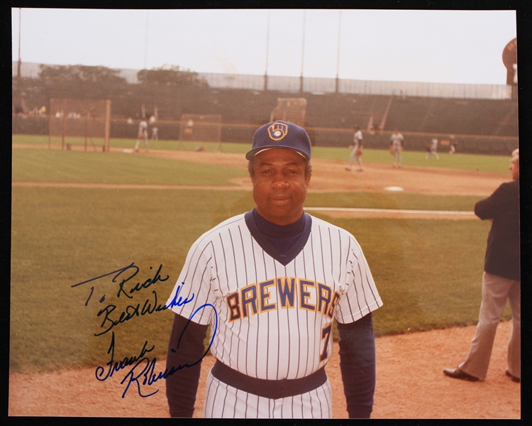 1984 Frank Robinson Milwaukee Brewers Signed 8" x 10" Photo (JSA)
