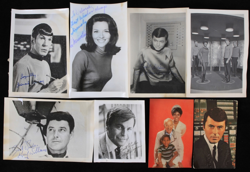 1960s Star Trek Actor Photos - Lot of 8 w/ Lee Meriwether Signed. Leonard Nimoy, DeForest Kelly & More (JSA)