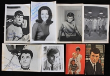 1960's Star Trek Actor Photos - Lot of 8 w/ Lee Meriwether Signed. Leonard Nimoy, DeForest Kelly & More (JSA)