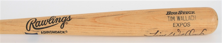 1991 Tim Wallach Montreal Expos Signed Rawlings Adirondack Professional Model Bat (MEARS LOA/JSA)