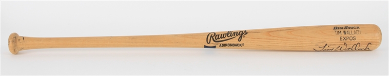 1991 Tim Wallach Montreal Expos Signed Rawlings Adirondack Professional Model Bat (MEARS LOA/JSA)