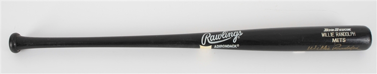 1992 Willie Randolph New York Mets Signed Rawlings Adirondack Professional Model Bat (MEARS LOA/JSA)