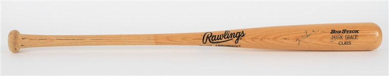 1992 Mark Grace Chicago Cubs Signed Rawlings Adirondack Professional Model Bat (MEARS LOA/JSA)