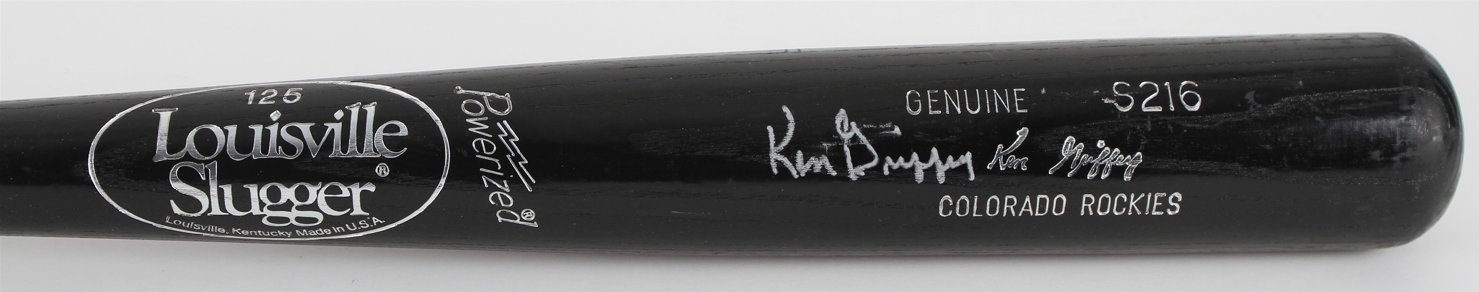 1996 Ken Griffey Colorado Rockies Signed Louisville Slugger Professional Model Bat (MEARS LOA/JSA)