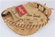 2001-03 Steve Sparks Detroit Tigers Signed Game Worn Rawlings Knuckle Ball Catchers Mitt (MEARS LOA/JSA)