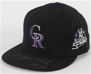 1998 Dante Bichette Colorado Rockies Signed Coors Field All Star Game Cap (MEARS LOA/JSA)