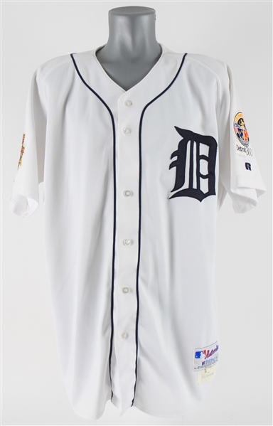 2001 Lance Parrish Detroit Tigers Signed Game Worn Home Jersey (MEARS LOA/JSA/MLB Hologram)