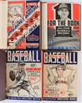 1936-50 Baseball Guide Books w/ Monogrammed Covers - Lot of 4