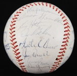 1969 Chicago Cubs Team Signed ONL Giles Baseball w/ 28 Signatures Including Leo Durocher, Ernie Banks, Fergie Jenkins & More (*Full JSA Letter*)