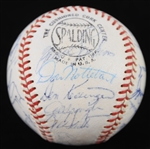 1969 Chicago Cubs Team Signed ONL Giles Baseball w/ 28 Signatures Including Leo Durocher, Ernie Banks, Fergie Jenkins & More (*Full JSA Letter*)