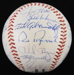 1969 Chicago Cubs Team Signed ONL Giles Baseball w/ 28 Signatures Including Leo Durocher, Ernie Banks, Fergie Jenkins & More (*Full JSA Letter*)