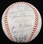 1969 Chicago Cubs Team Signed ONL Giles Baseball w/ 28 Signatures Including Leo Durocher, Ernie Banks, Fergie Jenkins & More (*Full JSA Letter*)