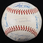 1970 Chicago Cubs Team Signed ONL Feeney Baseball w/ 23 Signatures Including Leo Durocher, Ernie Banks, Fergie Jenkins & More (*Full JSA Letter*)