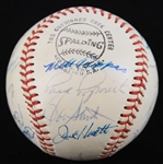 1970 Chicago Cubs Team Signed ONL Feeney Baseball w/ 23 Signatures Including Leo Durocher, Ernie Banks, Fergie Jenkins & More (*Full JSA Letter*)