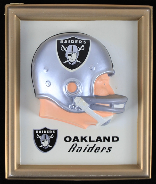 1965 Oakland Raiders 7.5" x 8.75" AFL Helmet Display