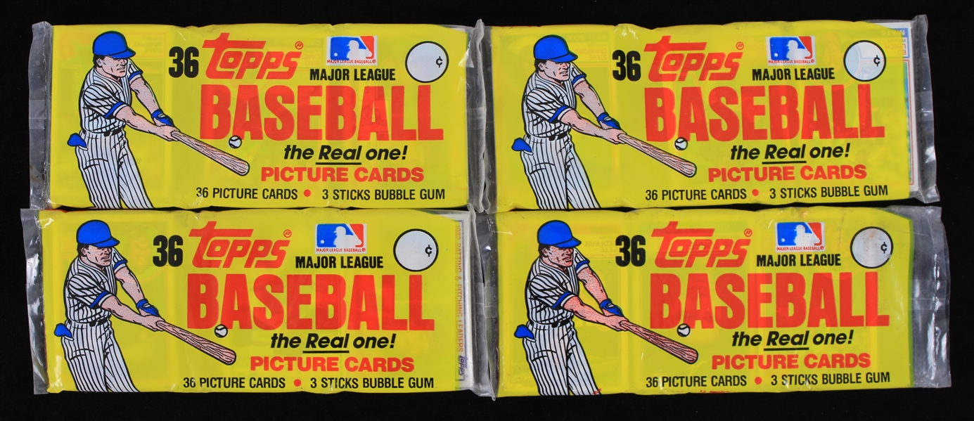 1983 Topps Baseball Trading Cards Unopened Rack Packs - Lot of 4 w/ 144 Total Cards