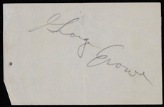 1952-55 Lou Perini George Crowe Boston/Milwaukee Braves Signed Cut (JSA)