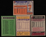 1976-79 Ken Houston Harold Jackson Signed Topps Football Trading Cards - Lot of 4 (JSA)