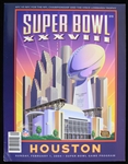 2004 New England Patriots Carolina Panthers Super Bowl XXXVIII Program