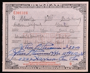 1930 Prohibition Whiskey Treasury Department Bureau of Prohibition Duplicate Prescription Form for Medicinal Liquor 