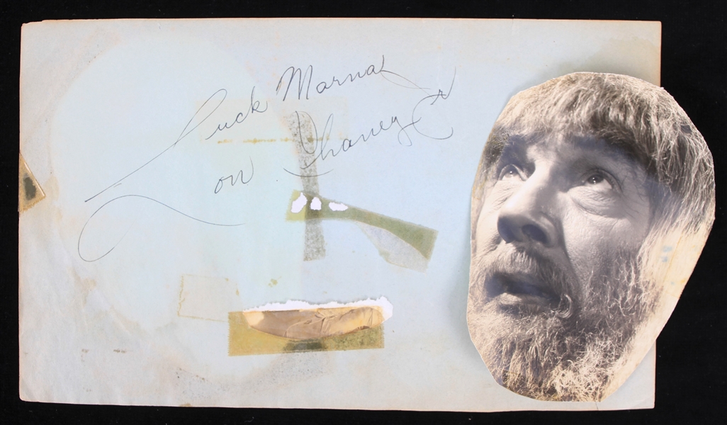 1940s Lon Chaney Jr. The Wolf Man Signed Album Page (*Full JSA Letter*)