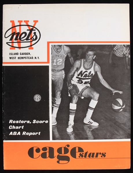 1970 New York Nets Pittsburgh Pipers Island Garden Scored ABA Game Program
