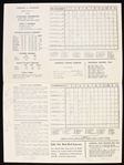 1954 St. Louis Cardinals Milwaukee Braves Busch Stadium Scored Scorecard