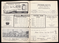1947 Washington Capitols Detroit Falcons Uline Arena Scored Game Program 