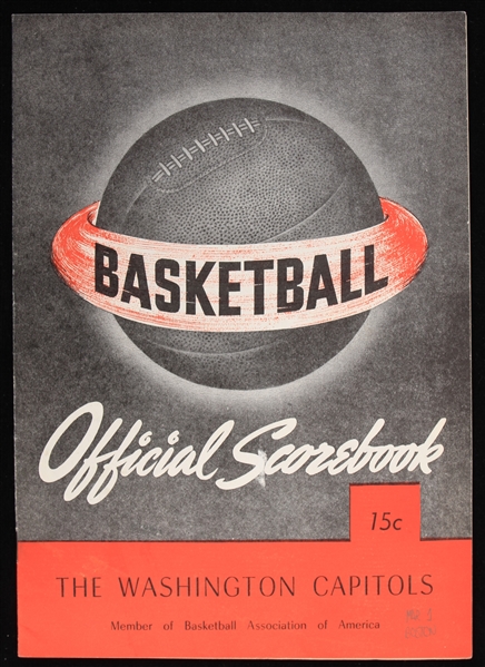 1947 Washington Capitols Boston Celtics Uline Arena Scored Game Program