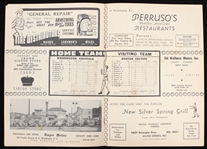 1947 Washington Capitols Boston Celtics Uline Arena Scored Game Program