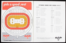 1971-72 Pittsburgh Condors "Pick A Good Seat" ABA Home Schedule Sheets - Lot of 2