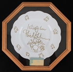 1997 Phil Collins Hand-Drawn & Signed Dansk Framed Plate w/ Ticket Stub (JSA)