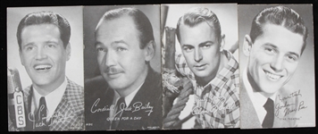 1950s Alan Ladd Jack Bailey Gordon MacRae Jack Smith 3.25" x 5.25" Exhibit Cards - Lot of 4 