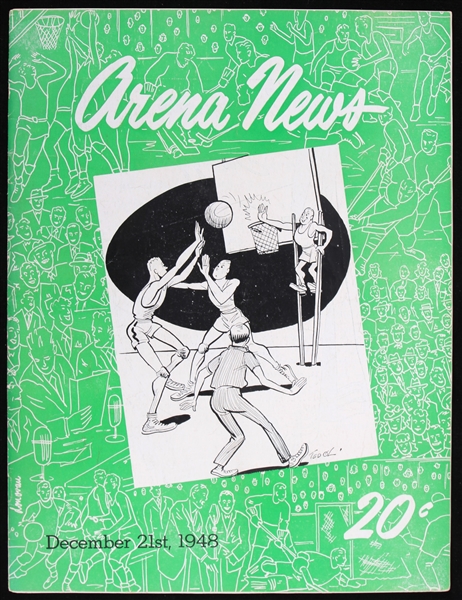 1948 Philadelphia Warriors Minneapolis Lakers Philadelphia Arena Game Program
