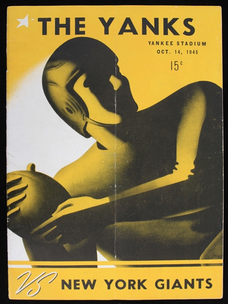 1945 Brooklyn/Boston Yanks New York Giants Yankee Stadium Game Program
