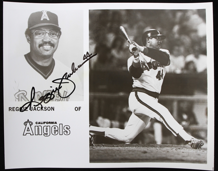 1982-86 Reggie Jackson California Angels Signed 8" x 10" Photo  