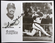1982-86 Reggie Jackson California Angels Signed 8" x 10" Photo  