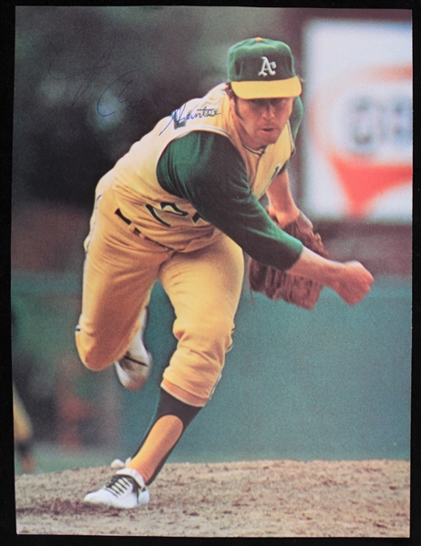 1970s Jim Catfish Hunter Oakland Athletics Signed 7.25" x 10" Magazine Photo