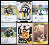 1990s-2000s Green Bay Packers Football Trading Cards - Lot of 6 w/ Fuzzy Thurston Signed, Donald Driver Jersey & More 