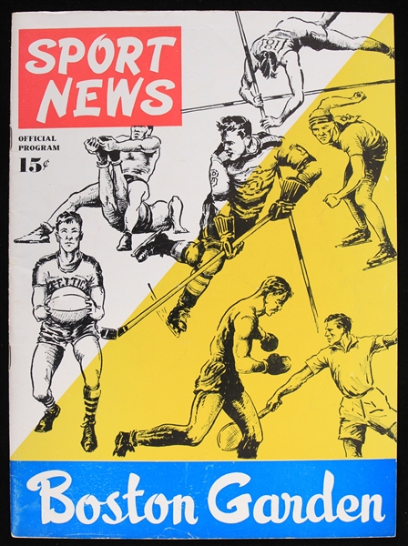 1946-47 Boston Celtics Bruins Olympics Boston Garden Sport News Program  