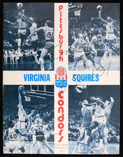 1971 Pittsburgh Condors Virginia Squires Civic Arena ABA Scored Game Program