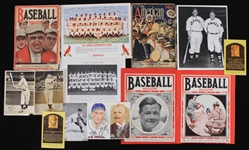 1910s-70s Baseball Memorabilia Collection - Lot of 40+ w/ Photos, Postcards, Exhibit Cards & More
