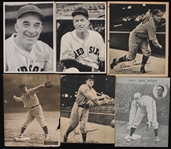 1900's-50's Baseball Player Periodical Photos - Lot of 16 w/ Al Simmons, Lefty Grove, Bob Feller, Larry Doby & More