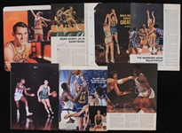 1970's-90's Basketball Signed Magazine Photo Collection - Lot of 43 w/ Rick Barry, John Havlicek, Walt Frazier & More