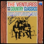 1963 Nokie Edwards Don Wilson Signed The Ventures Play The Country Classics Record Album