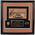 1997 James Lovell Apollo 13 Signed 11" x 11" Framed Mars Pathfinder Commemorative Stamp (JSA)